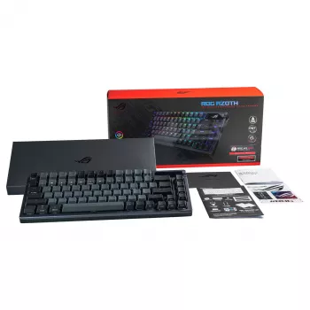 ASUS ROG Azoth 75% hotswap mechanisch toetsenbord, tri-mode RGB, OLED-display, PBT keycaps, NX switches, zwart