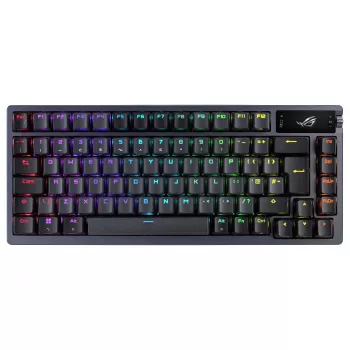 ASUS ROG Azoth 75% hotswap mechanisch toetsenbord, tri-mode RGB, OLED-display, PBT keycaps, NX switches, zwart