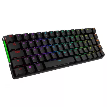 ASUS ROG Falchion NX mechanisch gaming-toetsenbord, 65% formfactor, ROG NX Red switches, draadloos/bedraad, RGB-achtergrondverlichting, zwart