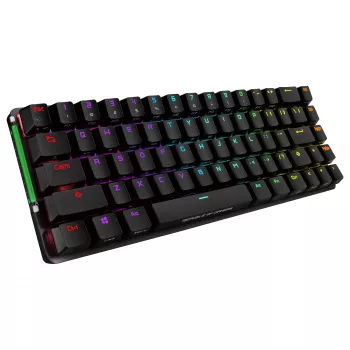 ASUS ROG Falchion NX mechanisch gaming-toetsenbord, 65% formfactor, ROG NX Red switches, draadloos/bedraad, RGB-achtergrondverlichting, zwart
