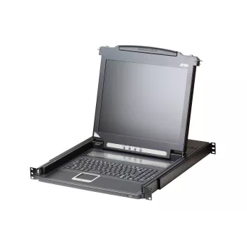 ATEN CL1000M-ATA-DNG 17 inch LCD-slideaway-console met USB-KVM, 1U-rackmontage