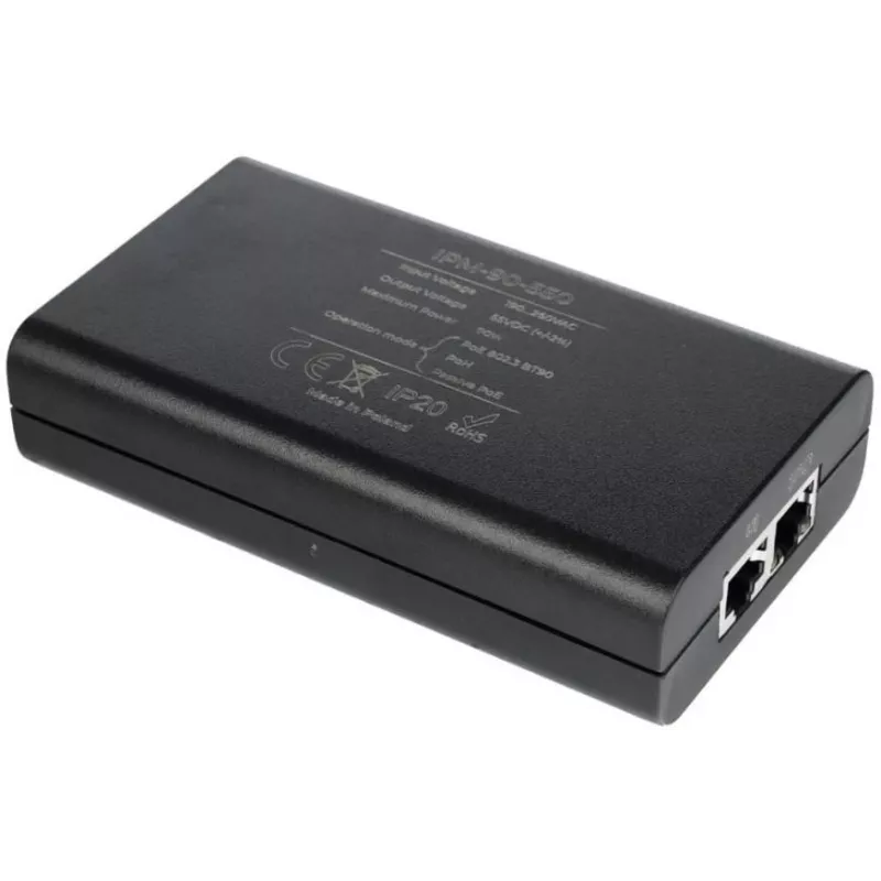 ATTE IPM-90-550 PoE-injector 90W, 55V DC, Gigabit Ethernet, IEEE 802.3bt
