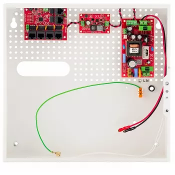ATTE IPUPS-5-11-F 5-poorts PoE-switch met bufferstroomvoorziening, 4x PoE 10/100 Mbps, 90W budget, unmanaged