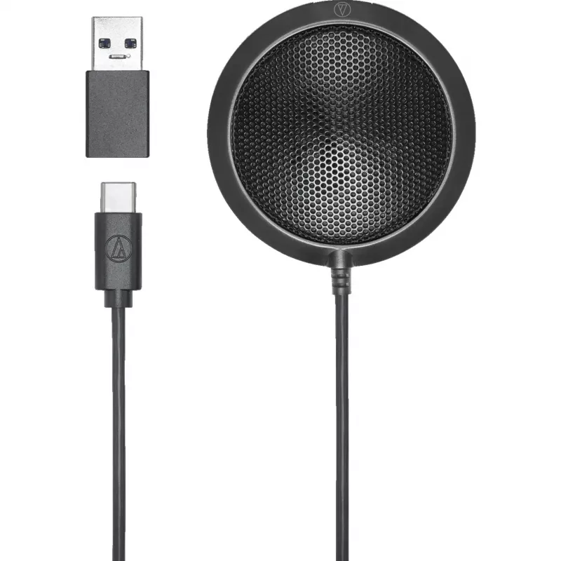 Audio-Technica ATR4697-USB condensator-grensvlakmicrofoon zwart USB-C USB-A