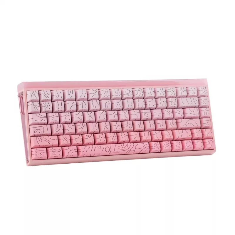 AULA HERO84 HE Pink Gradient Contour Dragon King RGB Gasket Mechanisch Toetsenbord