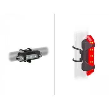 Author A-Stake Mini USB oplaadbare fietsverlichting-set