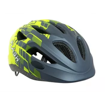Author Flash Inmold X8 kinderfietshelm - grijs/geel, 47-51 cm