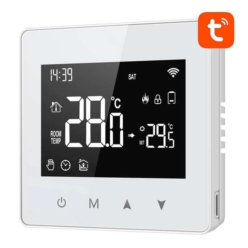AVATTO WT198 WiFi slimme thermostaat met LCD-touchscreen, compatibel met Tuya Smart Life, Alexa, Google Assistant