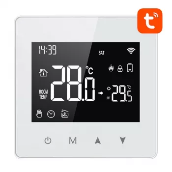 AVATTO WT198 WiFi slimme thermostaat met LCD-touchscreen, compatibel met Tuya Smart Life, Alexa, Google Assistant