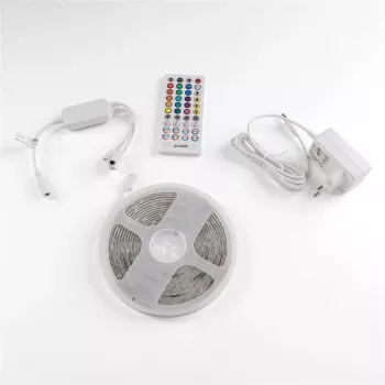 Avide LED-strip blister 12V 16W RGB 5m met IR-afstandsbediening
