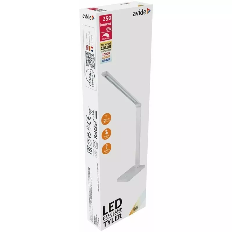 Avide LED-tafellamp Tyler wit 6W 250lm