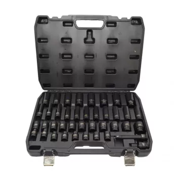 AWTOOLS 1/2 inch impact-dopsleutelset 40-delig kort en lang Black Line