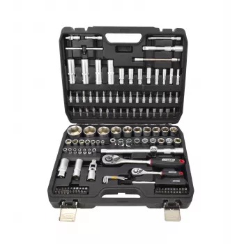 AWTOOLS 144-delige dopsleutelset 1/2 inch & 1/4 inch aandrijving Black Line