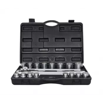 AWTOOLS 21-delige 3/4 inch-aandrijving 12-punts dopsleutelset metrisch met ratel en koffer