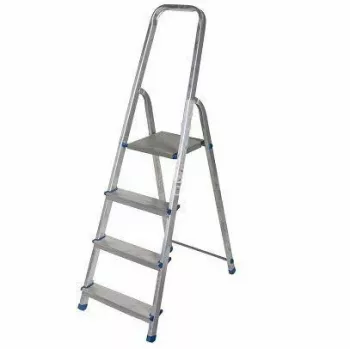 AWTOOLS aluminium ladder 4 treden 150 kg