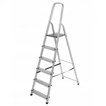 AWTOOLS aluminium trap vrijstaand 6 treden 125 kg