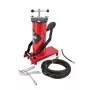 AWTOOLS AW15940 voetpomp - ééncilinder, 10 BAR, analoge manometer, stalen frame, zwart/zilver