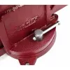 AWTOOLS AW24226 125mm draaibare bankschroef met aambeeld en verwisselbare geharde bekken