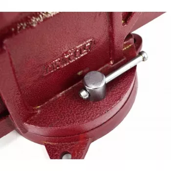 AWTOOLS AW24226 125mm draaibare bankschroef met aambeeld en verwisselbare geharde bekken