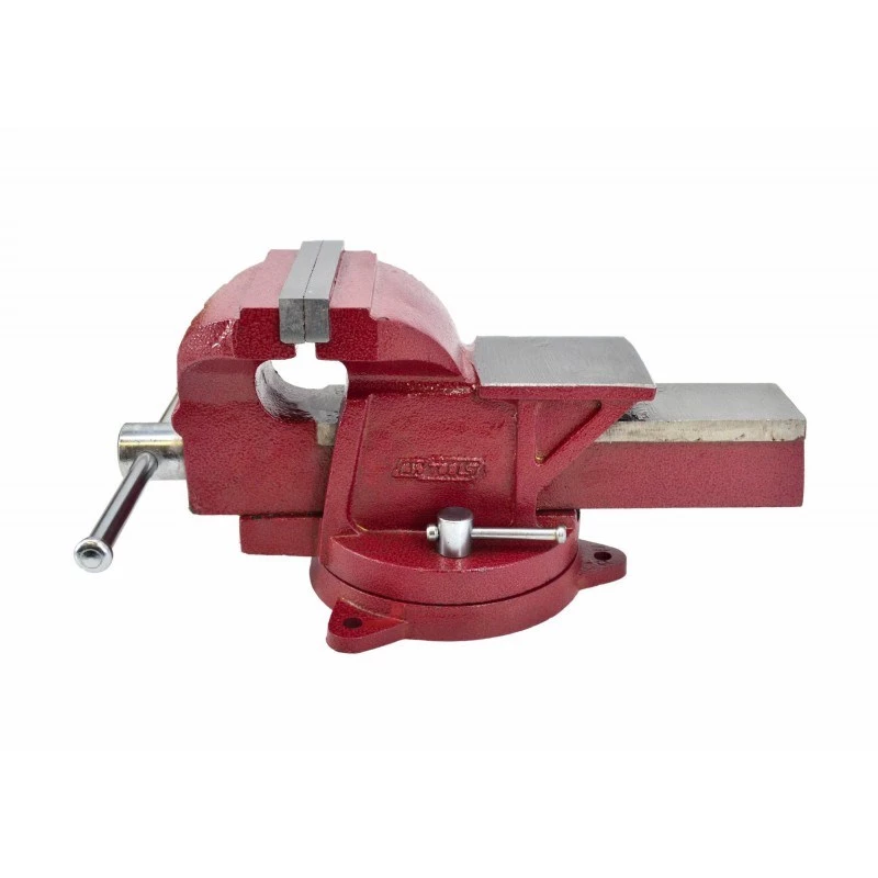 AWTOOLS AW24226 125mm draaibare bankschroef met aambeeld en verwisselbare geharde bekken