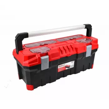 AWTOOLS AW30514 opbergbox met 14 vakken, transparant deksel en uitneembare scheidingswanden