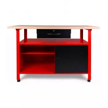 AWTOOLS AW30901 werkbank 120x60x85 cm zwart/rood