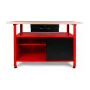 AWTOOLS AW30901 werkbank 120x60x85 cm zwart/rood