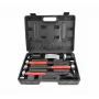 AWTOOLS AW32269BL 1000 g machinistenhamer met glasvezelsteel en kruispen, zwart