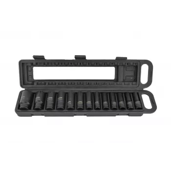 AWTOOLS AW38690BL 172-delige chroom-vanadium dopsleutelset met 1/4 inch, 3/8 inch, 1/2 inch aandrijvingen, 72-tands ratels, E-Torx, bits en kunststof koffer