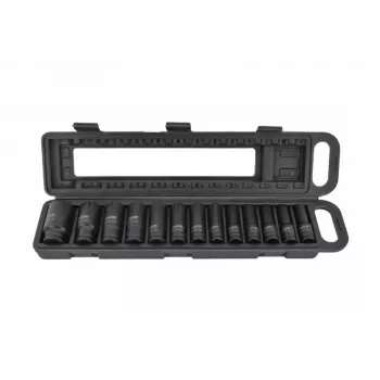 AWTOOLS AW38690BL 172-delige chroom-vanadium dopsleutelset met 1/4 inch, 3/8 inch, 1/2 inch aandrijvingen, 72-tands ratels, E-Torx, bits en kunststof koffer