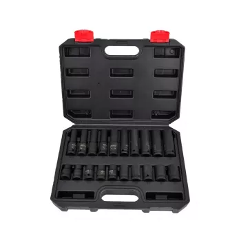 AWTOOLS AW38695BL 95-delige chroom-vanadium dopsleutelset met 1/4 inch, 3/8 inch, 1/2 inch ratel, dopsleutels, bits, steeksleutels en kunststof koffer
