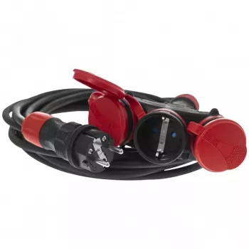 AWTOOLS AW70233 kabelhaspel verlengkabel 25m 4 stopcontacten met oververhittingsbeveiliging