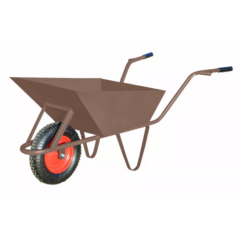 AWTOOLS bouw kruiwagen 85L 1,5mm bruin met wielafdekking