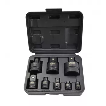 AWTOOLS impact-dopsleuteladapter- en reduceerset, 8-delig, CrMo, Black Line
