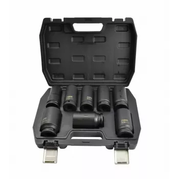 AWTOOLS impact dopsleutelset 3/4 inch 8-delige diepe lange 24-38mm Black Line
