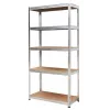 AWTOOLS stellingkast 5 planken 180x90x40 cm belasting 250 kg per plank 5,0 mm verzinkt staal