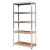 AWTOOLS stellingkast 5 planken 180x90x40 cm belasting 250 kg per plank 5,0 mm verzinkt staal