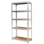 AWTOOLS stellingkast 5 planken 180x90x40 cm belasting 250 kg per plank 5,0 mm verzinkt staal