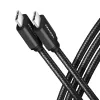 AXAGON BUCM-CM15AB USB-C-naar-USB-C 2.0-kabel, 1,5 m, PD 60 W, 3 A, gevlochten – zwart