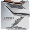 AXAGON STND-LR 360° draaiende aluminium notebookstandaard voor 10 inch-17 inch laptops, zilver