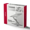 AXAGON STND-LR 360° draaiende aluminium notebookstandaard voor 10 inch-17 inch laptops, zilver