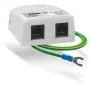 AXON NET PROTECTOR overspanningsbeveiliging voor Gigabit Ethernet, RJ45, 8-draads bescherming, wandmontage, metalen behuizing