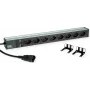 Bachmann 19 inch 1U 8-voudige C13 90° haakse PDU met C14-ingang, 2m kabel (800.4023)