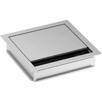 BACHMANN aluminium vierkante kabeldoorvoer, zilver geanodiseerd, 80x80mm, borsteldichting, om in te leggen, 930 serie 5073741