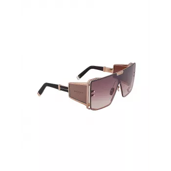 Balmain BPS-102M-146 unisex zonnebril - zwart met goudtinten, grijs getint, 61/14/145 mm