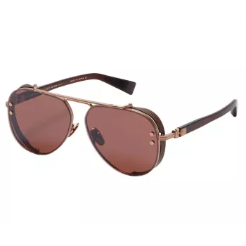 BALMAIN BPS-125E-62 heren pilot zonnebril gunmetal grijs 62mm