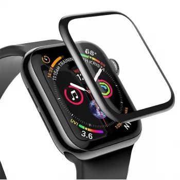 Baseus 0,23 mm gebogen gehard glas displaybescherming voor Apple Watch 38 mm zwart (SGAPWA4-C01)