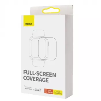 Baseus 41mm NanoCrystal schermfolie voor Apple Watch 7/8/9, 2-pack, transparant