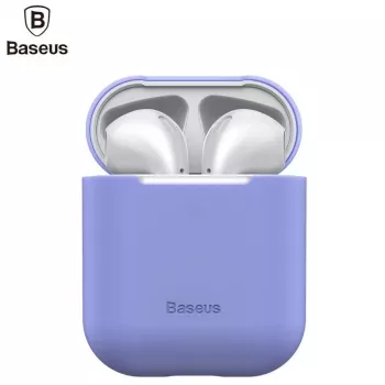 Baseus Apple Silica Series ultra-dun siliconen hoesje voor AirPods 1 / 2 violet