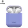 Baseus Apple Silica Series ultra-dun siliconen hoesje voor AirPods 1 / 2 violet